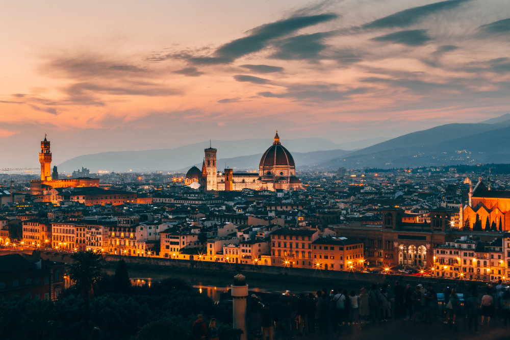 beautiful-aerial-shot-florence-italy-architecture-evening
