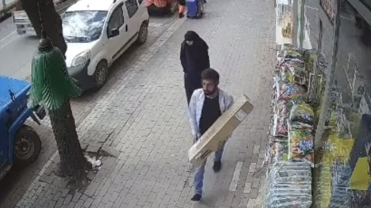 Isıtıcı hırsızı kameralara yakalandı