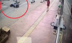 Genç kıza ters yönden gelen motosiklet çarptı