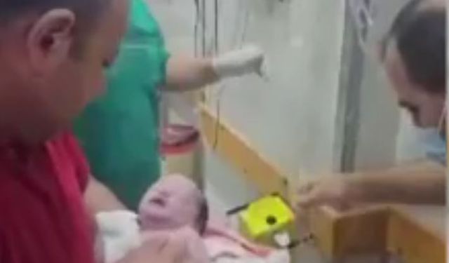 Filistinli annenin bebeği kurtarıldı